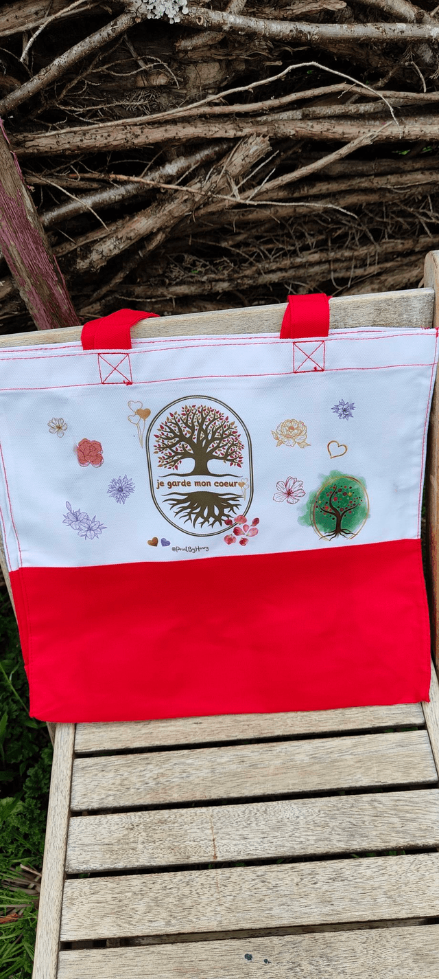 Sac cabas bicolore " Arbre de vie" - PrintbyHenry