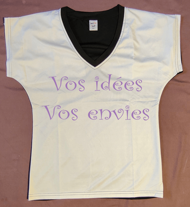 Tee shirt femme col et dos noir taille XS/S