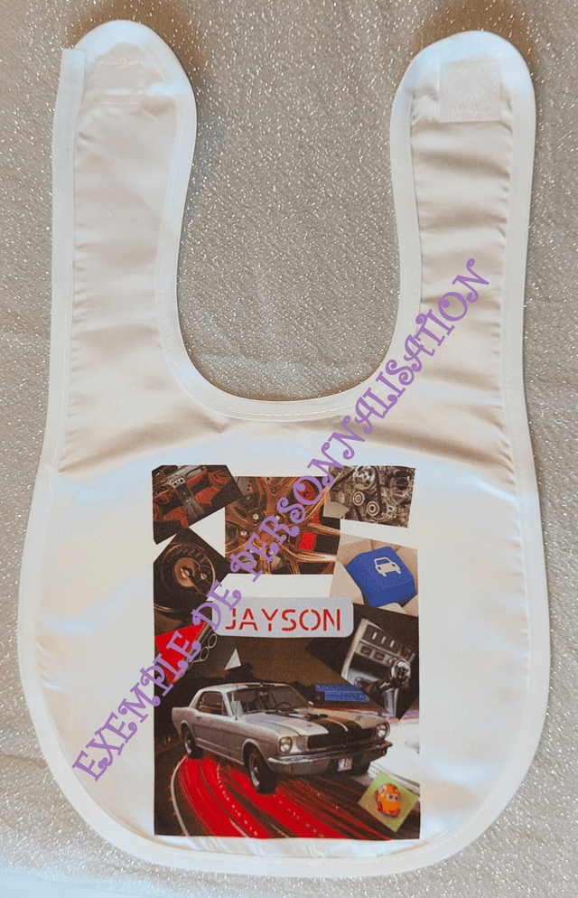 Bavoir blanc en polyester