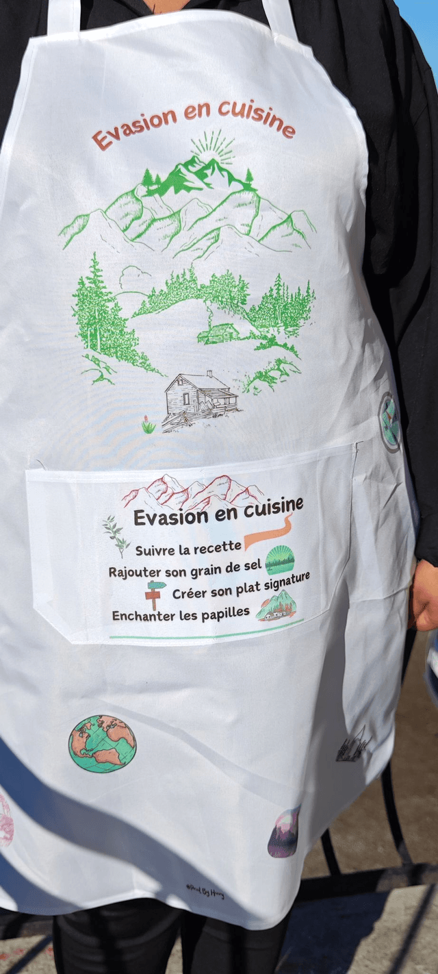 Tablier "évasion en cuisine" - PrintByHenry
