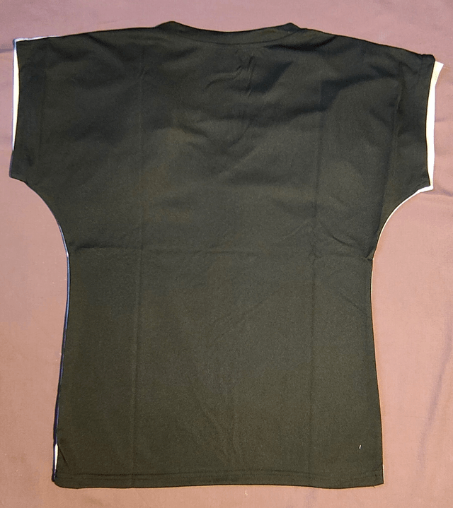 Tee shirt femme col et dos noir taille XS/S