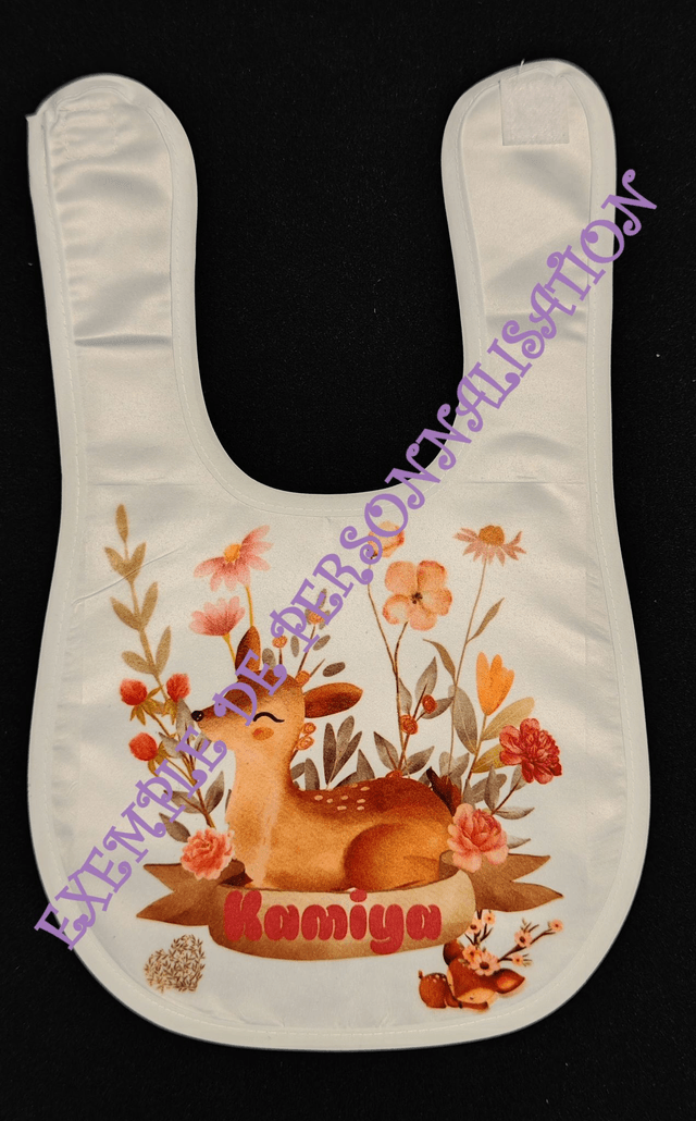 Bavoir blanc en polyester