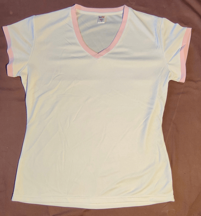 Tee shirt femme col rose taille XL
