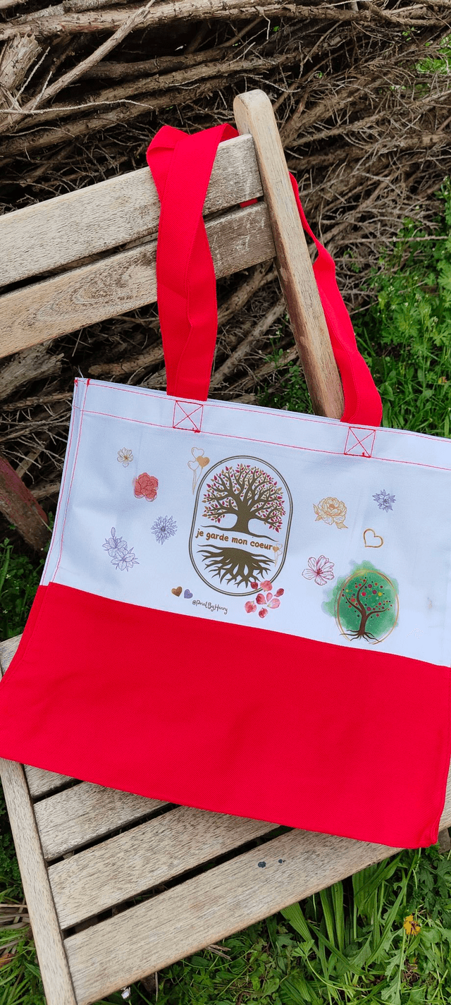 Sac cabas bicolore &quot; Arbre de vie&quot; - PrintbyHenry