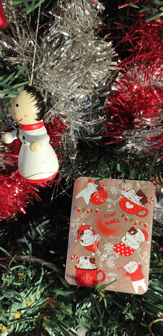 Magnet de Noël &quot; Chat Noël&quot; - PrintbyHenry
